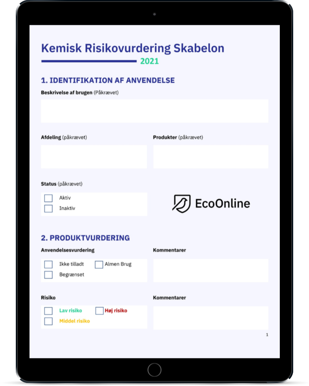 Trin-for-trin-skabelon Til Kemisk Risikovurdering | EcoOnline [che][wh]